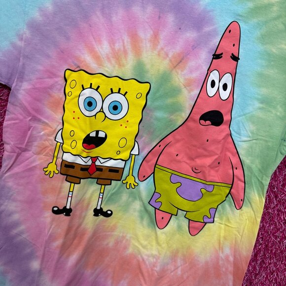 Sponge Bob Best Friends Forever tiedye T-shirt size medium - Picture 3 of 5